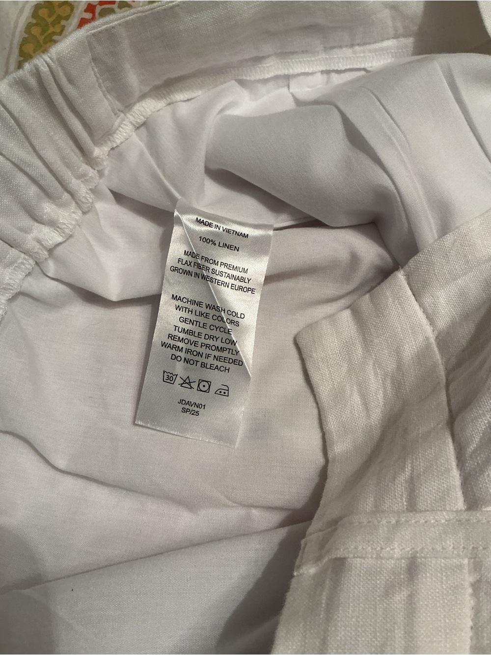 Quince White 100% European Linen Pleated Wide-Leg Trousers Fully Lined, Size 6 - Picture 14 of 16